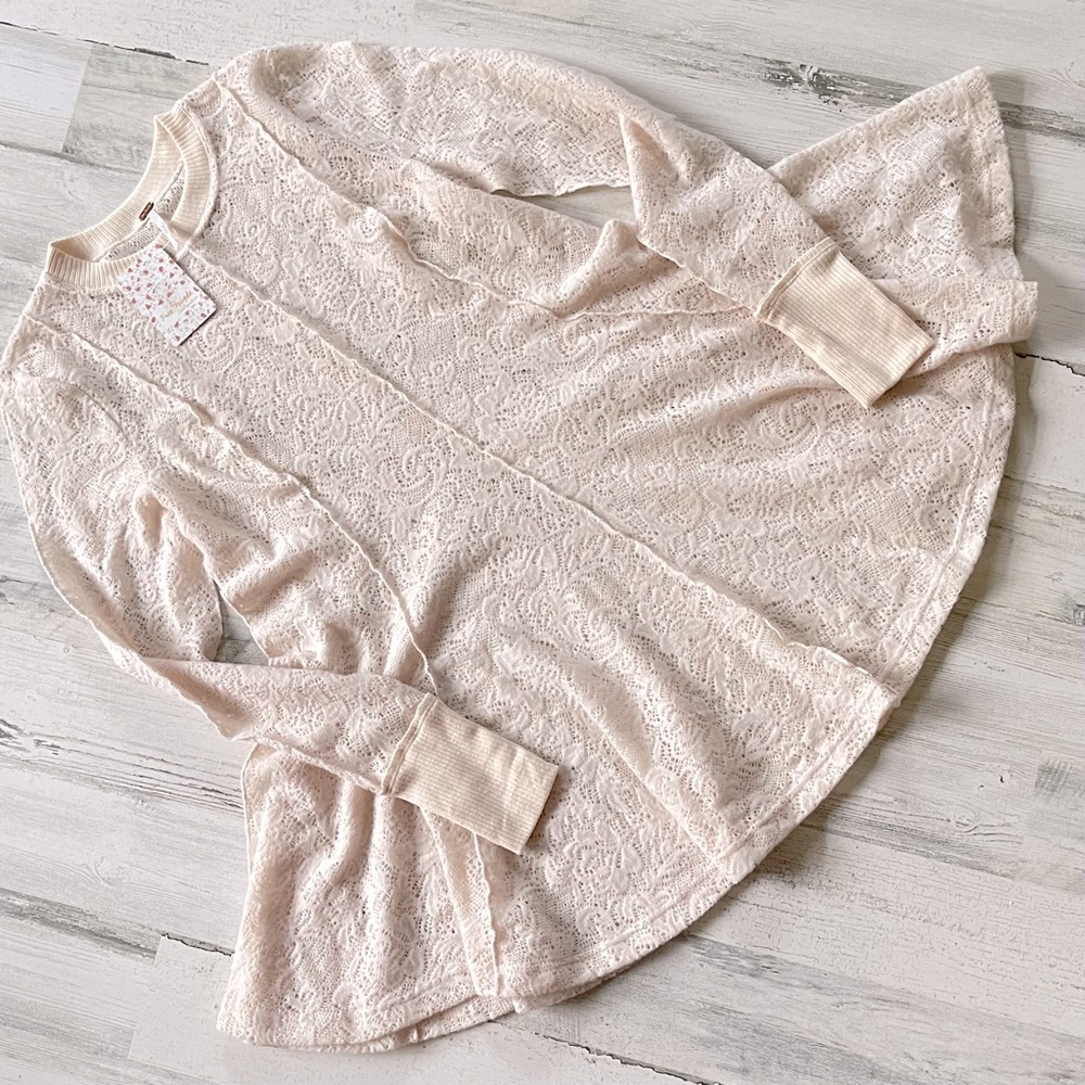 Free People Lace Knee Length Dress. NWT. Size S